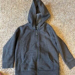 Toddler boys, cat and Jack zip front gray lightweight hoodie size 3T